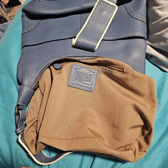 COACH Ocean Blue Hobo Bag / Purse, VINTAGE, Y2K, & NEW! - Picture 8 of 14